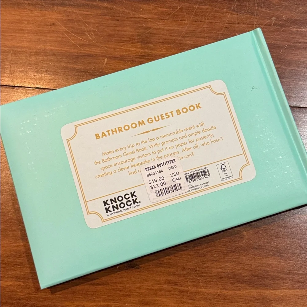 NWT Knock Bathroom Guest Book Urban Outfitters Lined Page Journal Witty Funny